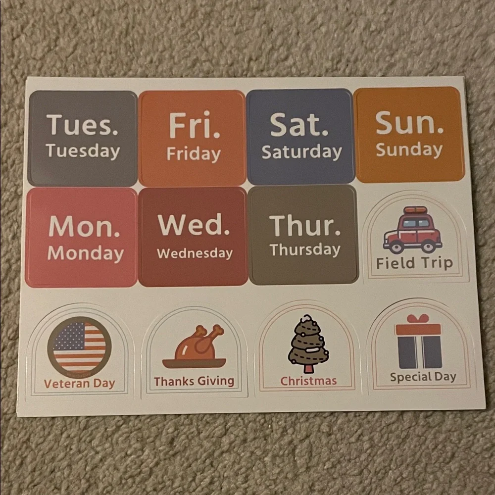 Colorful Home Office Calendar Set